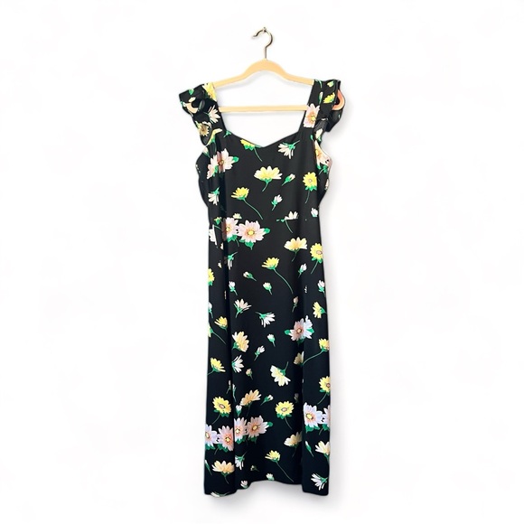 LOFT Dresses & Skirts - The Loft - Womens Floral Ruffle Strap Midi Dress 6